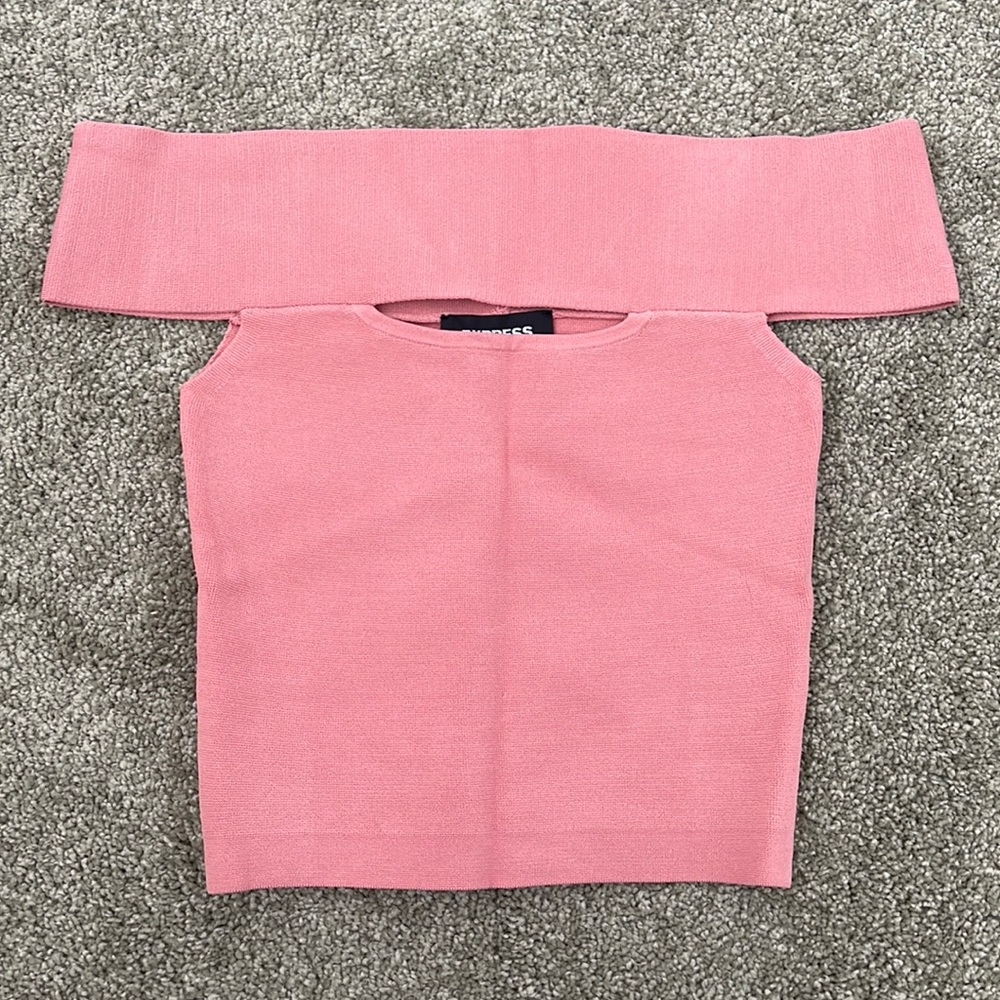Express off the shoulder cropped top. Brand new. Never worn